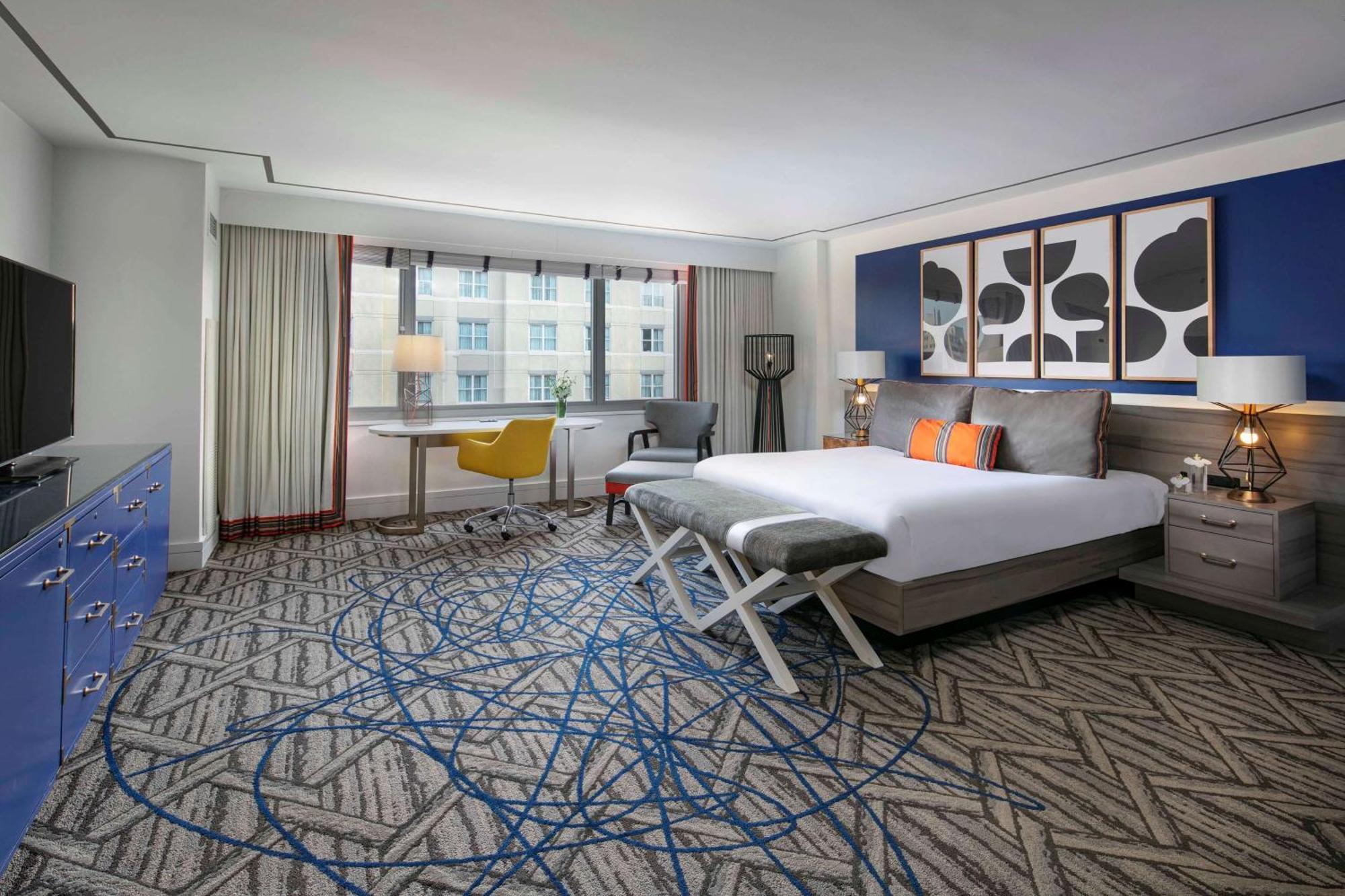 Executive Studio mit Kingsize-Bett und Stadtblick